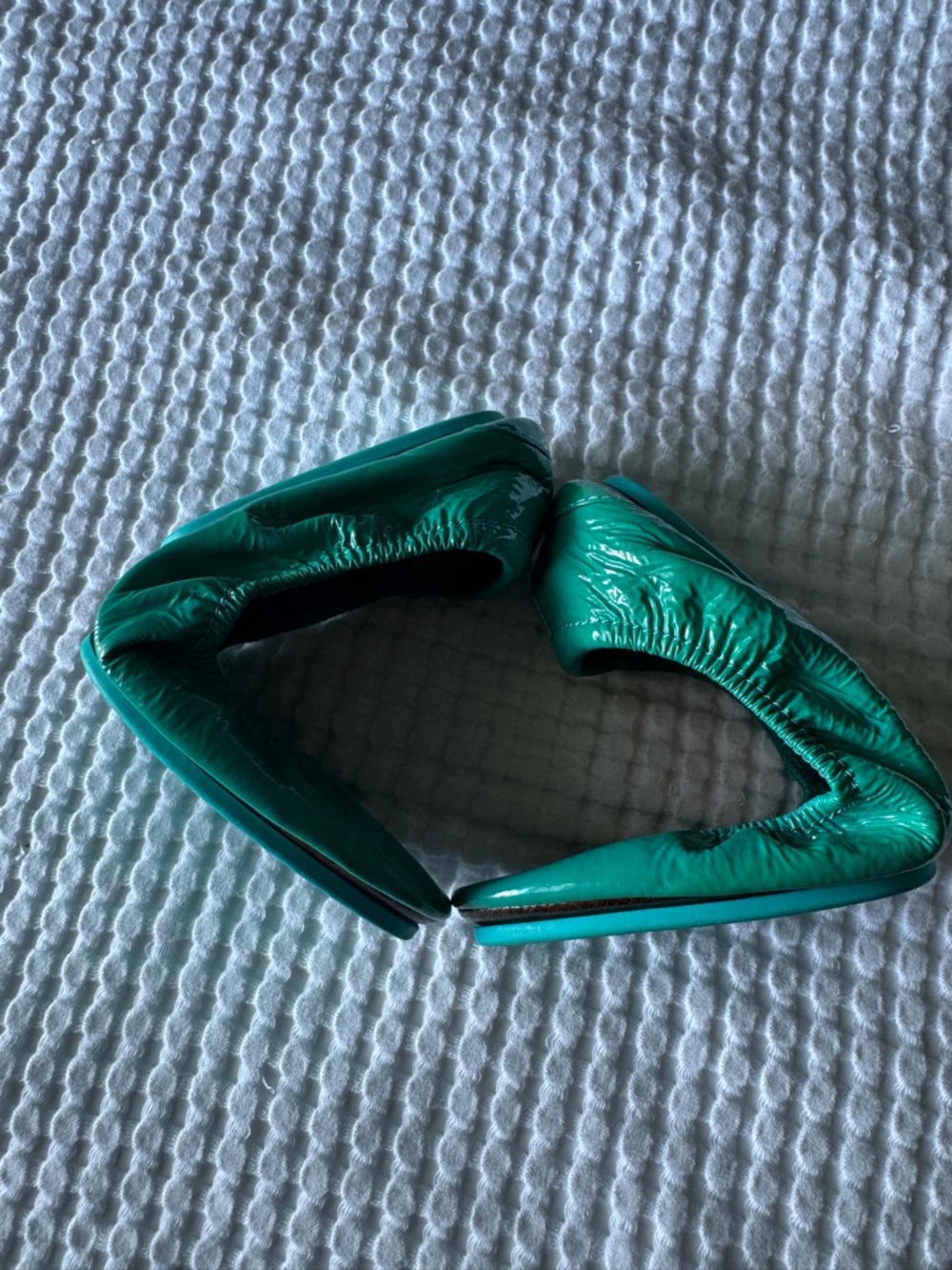 Tieks Teal Foldable Ballet Flats - Picture 8 of 12
